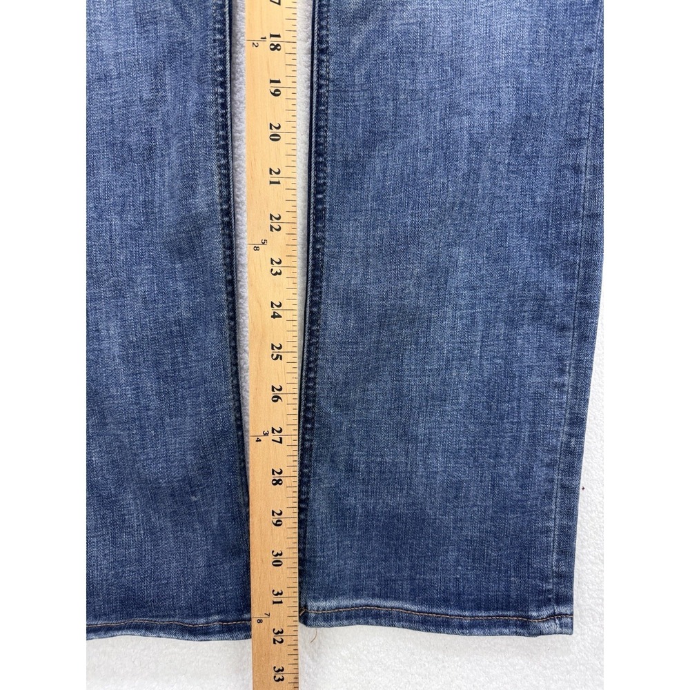 American Rag Cie Jeans Men 34x32 Blue EZ Flex Straight Slim Whiskered Denim - Picture 6 of 9